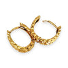 GOLD DEAL | 9ct (9K) Gold Refurbished Textured Huggie Earrings 12.5mm x 3.0mm