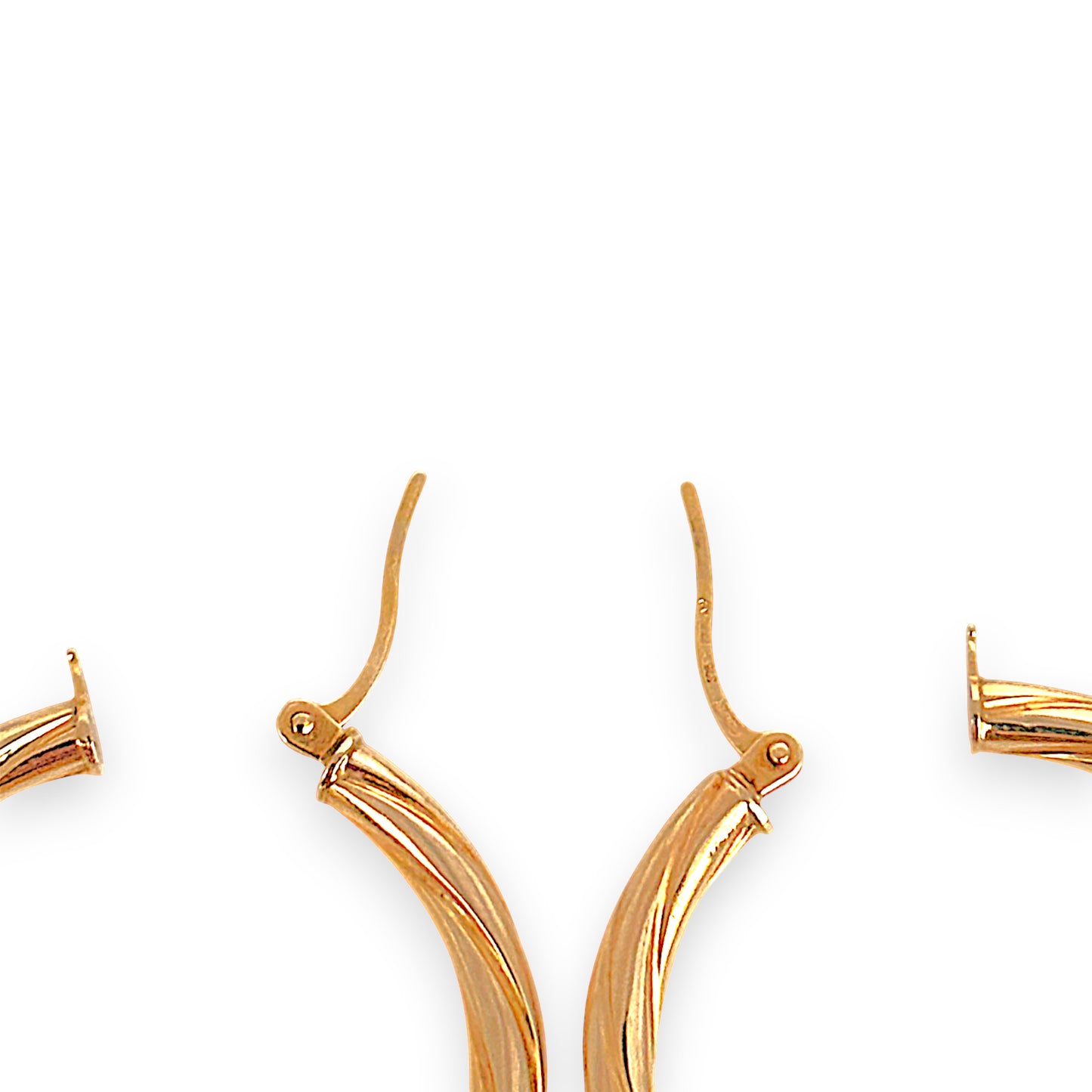 GOLD DEAL | 9ct (9K) Gold Bold Ripple Hoop Earrings 30.7mm