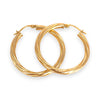 GOLD DEAL | 9ct (9K) Gold Bold Ripple Hoop Earrings 30.7mm