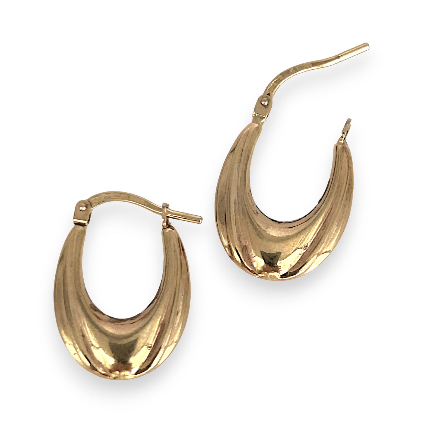 GOLD DEAL | 9ct (9K) Gold Luxe Ripple Hoop Earrings