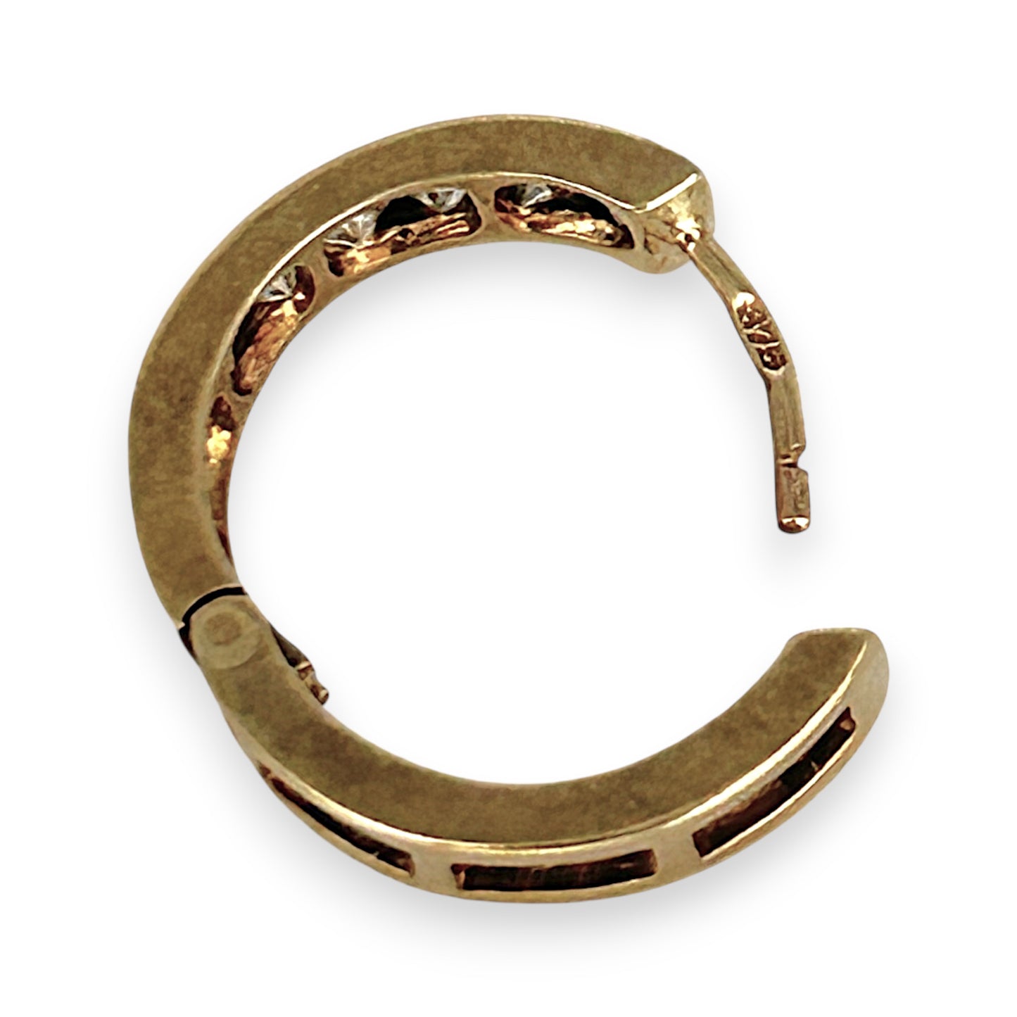 GOLD DEAL | FLASH SALE 9ct (9K) Gold CZ Huggie Hoop Earrings