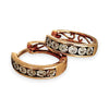 GOLD DEAL | 9K (9ct) Gold Reversible Huggie Hoop Earrings with Diamonds