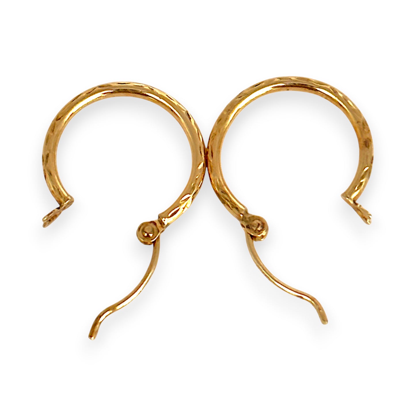 GOLD DEAL | 9ct (9K) Gold Everyday Textured Hoop Earrings 15.4mm