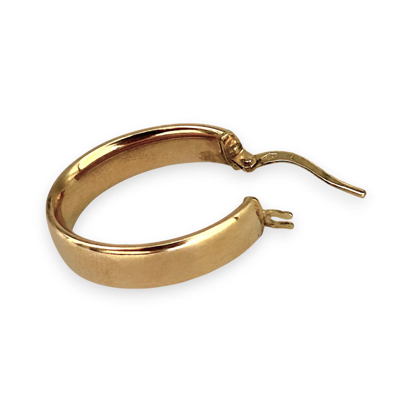 GOLD DEAL | 9ct (9K) Gold Rounded Edge Classic Oval Hoop Earrings