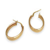 GOLD DEAL | 9ct (9K) Gold Rounded Edge Classic Oval Hoop Earrings