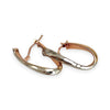 GOLD DEAL | 9ct (9K) R/W Gold Two Tone Modern Grace Twisted Oval Earrings