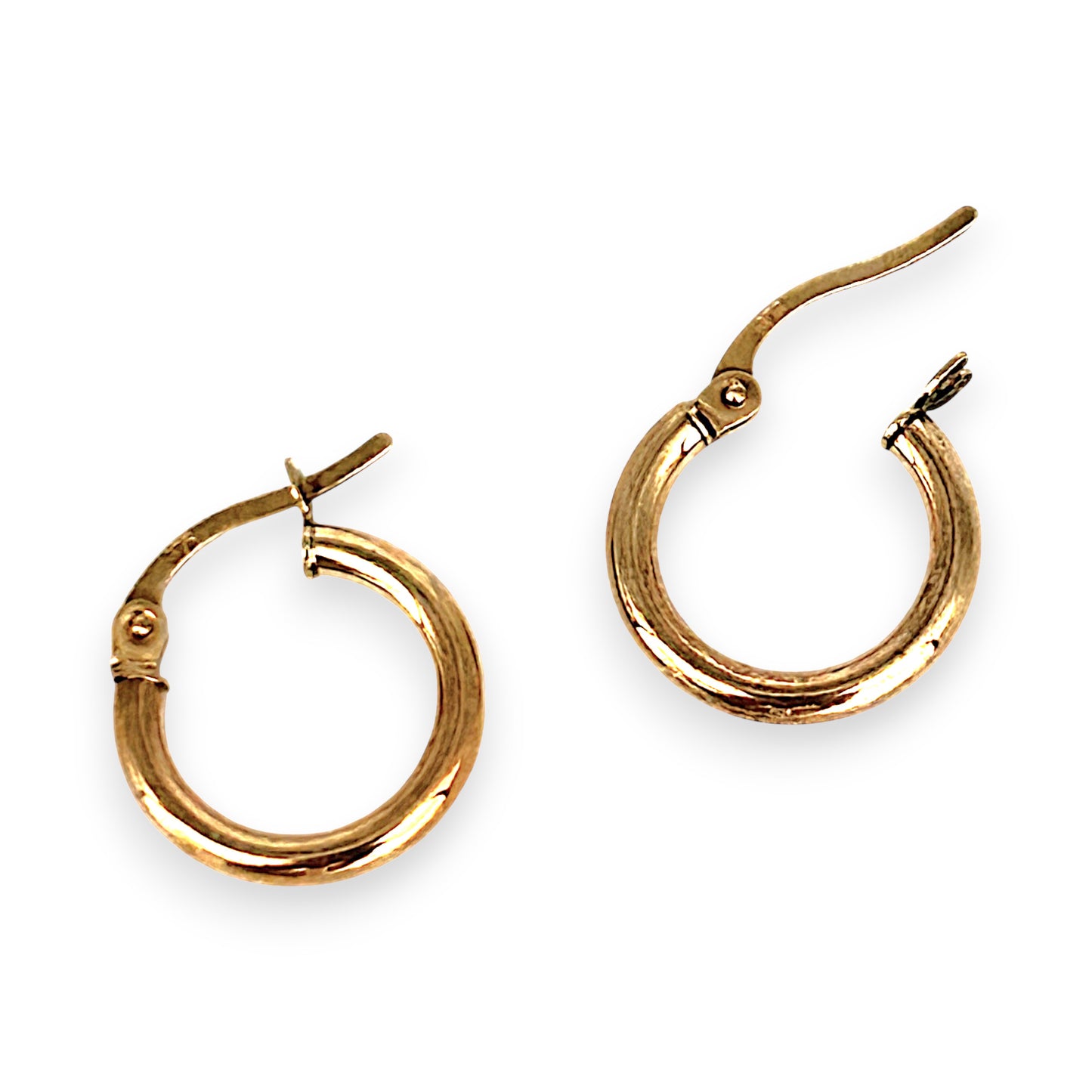 GOLD DEAL | 9ct (9K) Gold Minimalist Everyday Hoop Earrings 14.9mm x 2.1mm