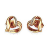GOLD DEAL | 9ct (9K) Y/W Gold The Celeste Hearts Stud Earrings - Refurbished