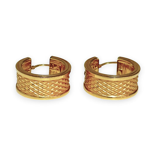 GOLD DEAL | 18ct (18K) Gold Graziella Hoop Earrings