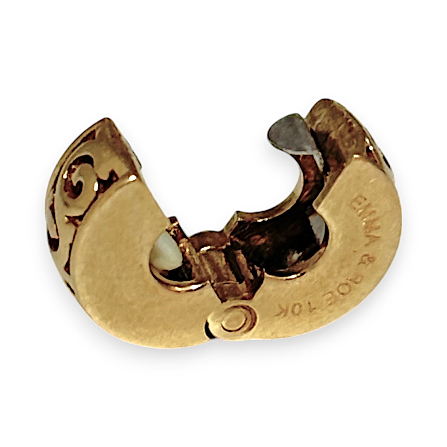 10K Gold Emma & Roe Pandora Solid Gold Clip Charm, R # 1152
