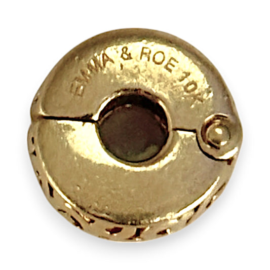 10K Gold Emma & Roe Pandora Solid Gold Clip Charm, R # 1152