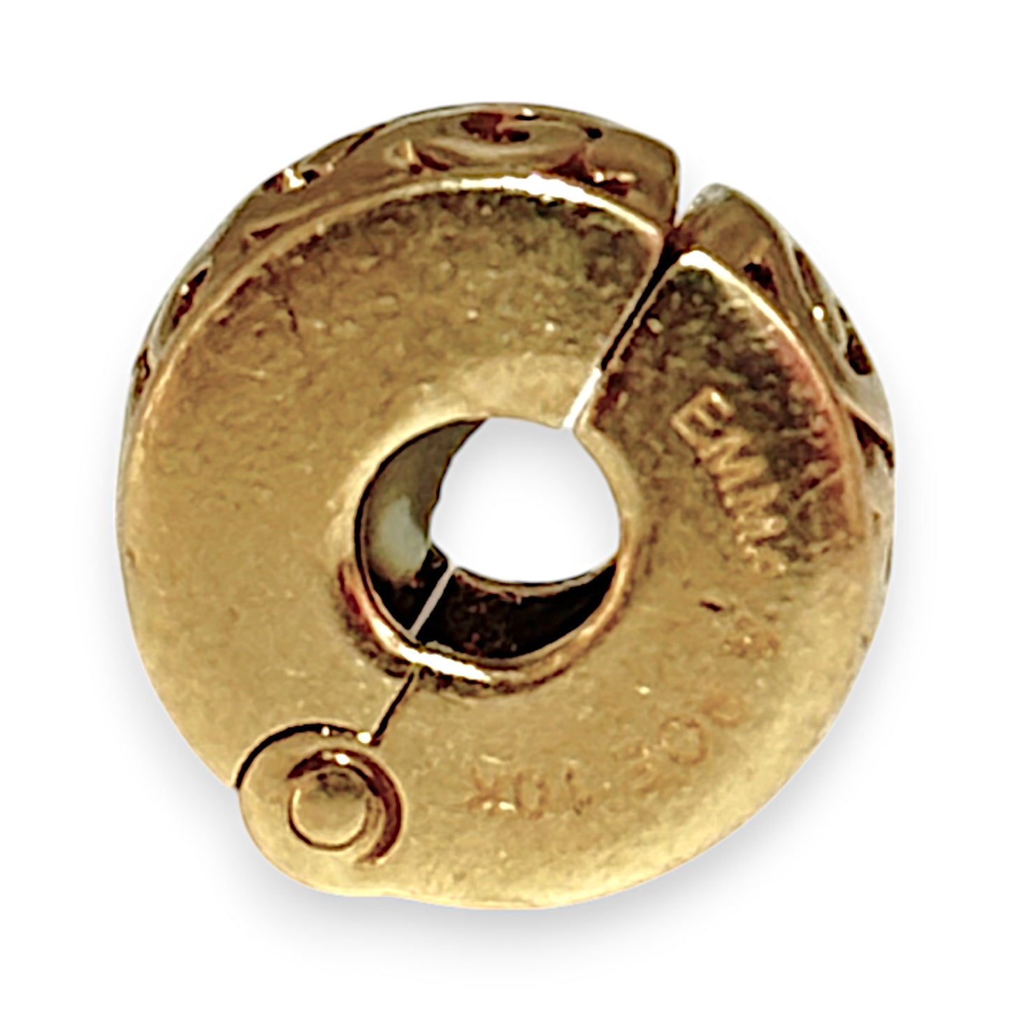 10K Gold Emma & Roe Pandora Solid Gold Clip Charm, R # 1152