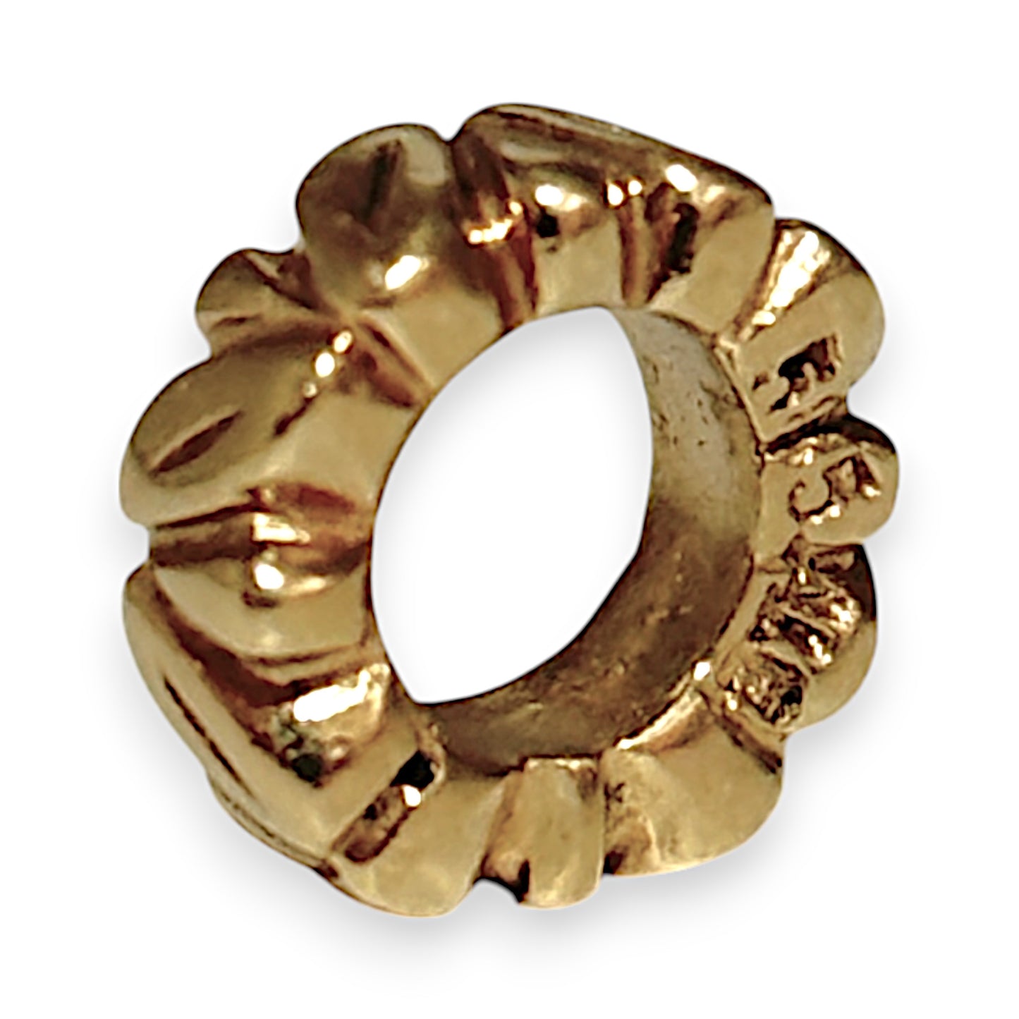 14K Gold Pandora Spacer Solid Gold Charm. R # 1154
