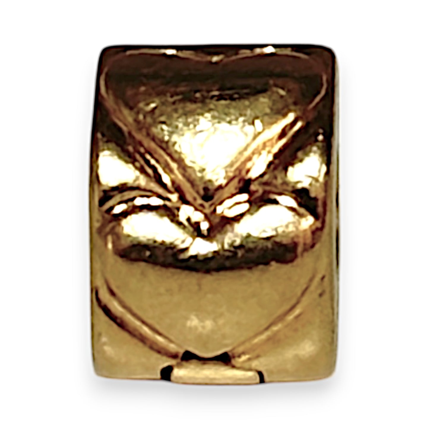 14K Gold Pandora Hearts Solid Gold Clip Charm. R # 1156