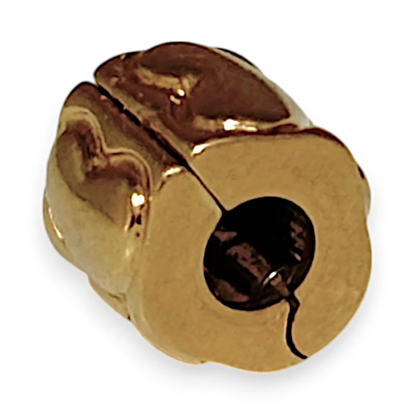 14K Gold Pandora Hearts Solid Gold Clip Charm. R # 1156