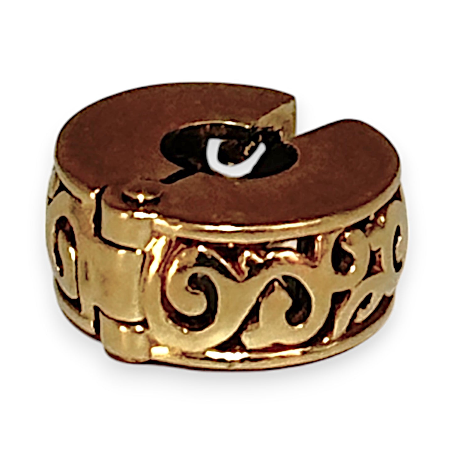 10K Gold Emma & Roe Pandora Solid Gold Clip Charm, R # 1157