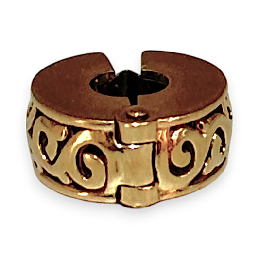 10K Gold Emma & Roe Pandora Solid Gold Clip Charm, R # 1157