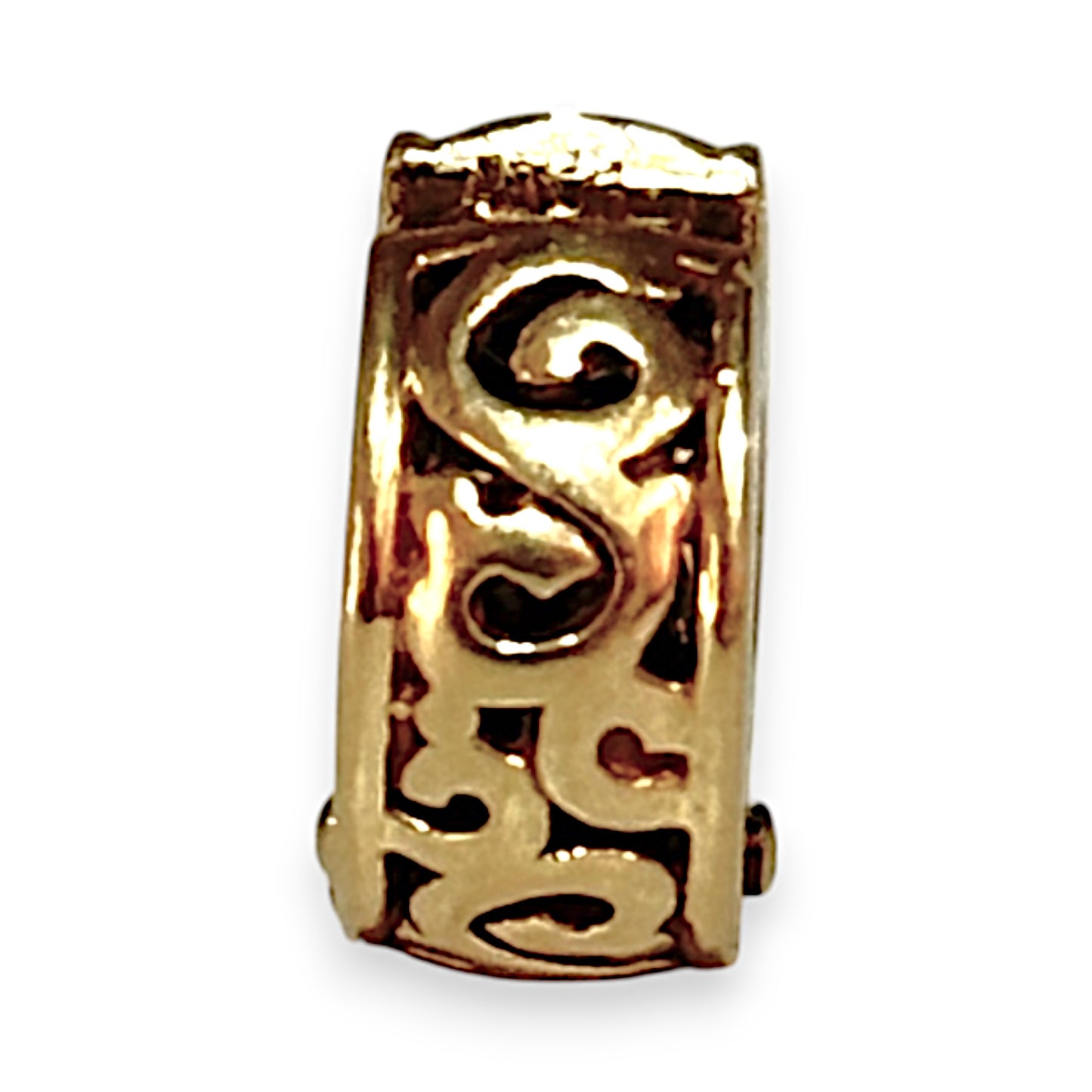 10K Gold Emma & Roe Pandora Solid Gold Clip Charm, R # 1157