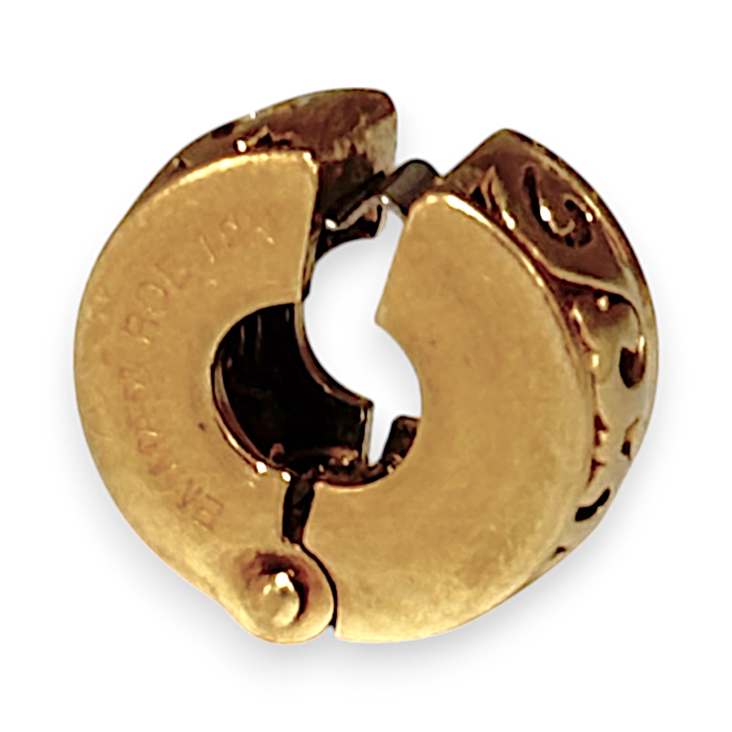 10K Gold Emma & Roe Pandora Solid Gold Clip Charm, R # 1157