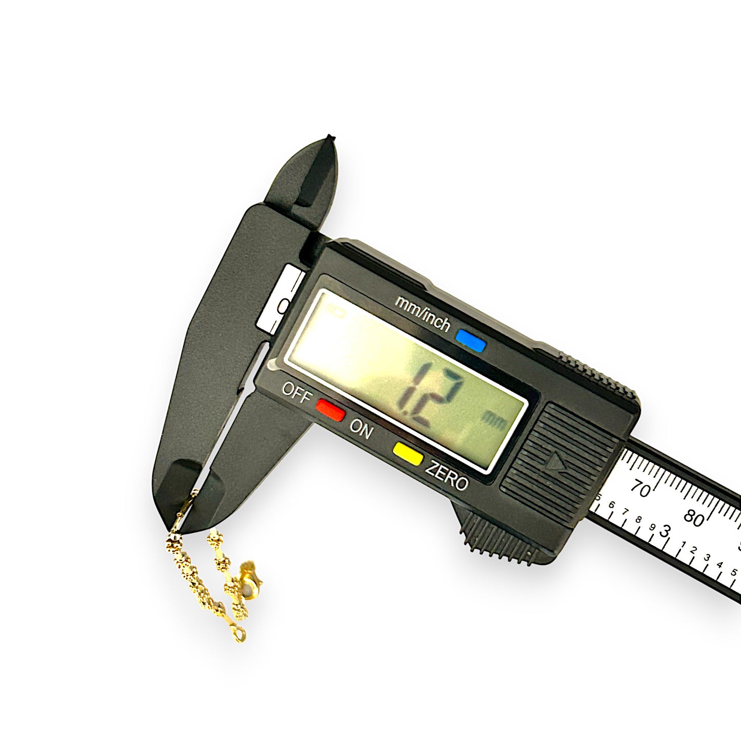 GOLD DEAL | 18ct (18K) Gold Y/W Two Tone Channel & Beads Bracelet Length 19.5cm
