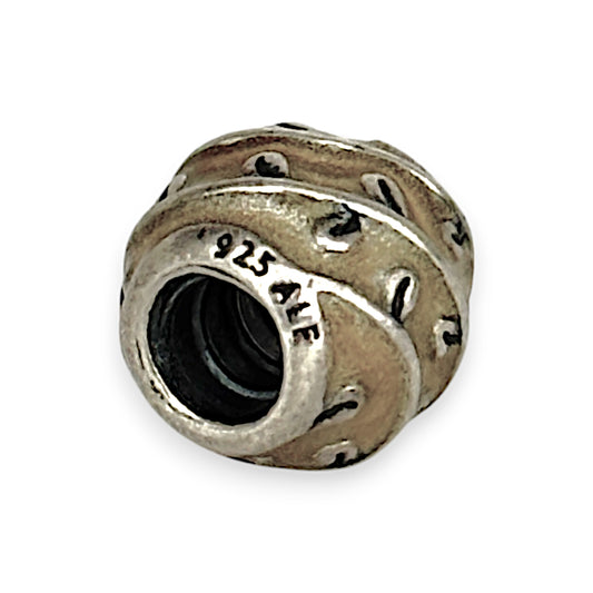SILVER DEAL | Pandora Sterling Silver Charm - Beige Enamel Vines