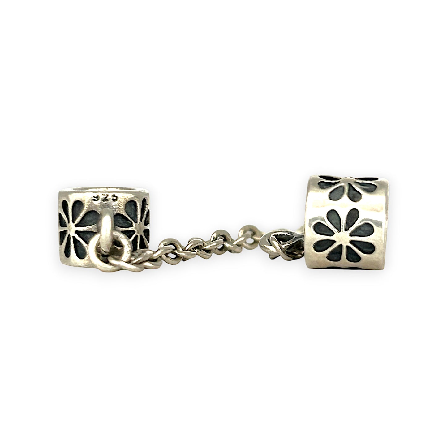 SILVER DEAL | Pandora Sterling Silver Safety Chain - Floral