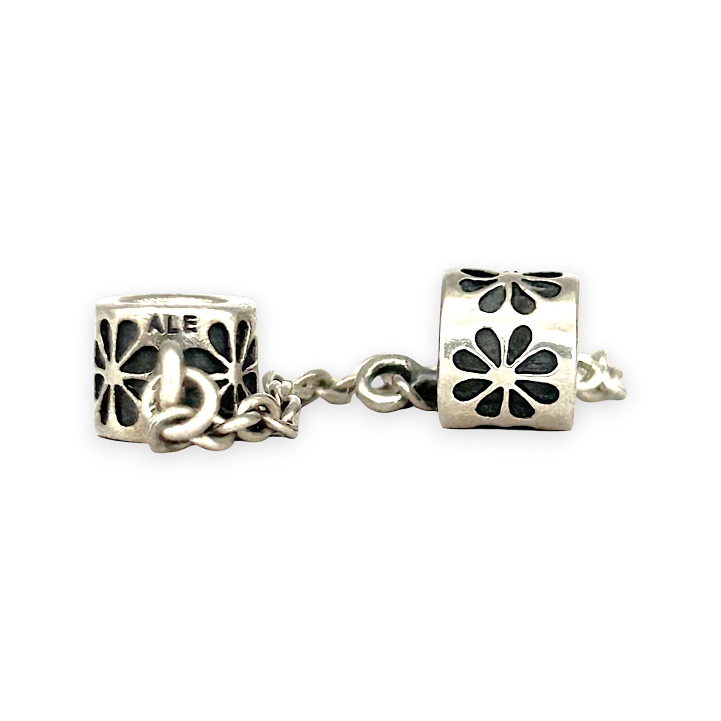 SILVER DEAL | Pandora Sterling Silver Safety Chain - Floral