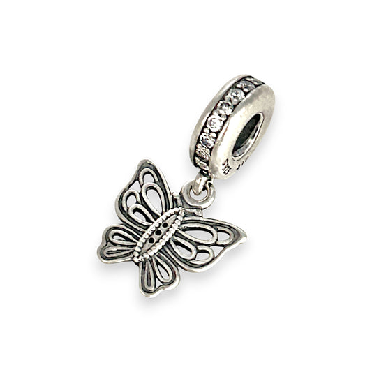 SILVER DEAL | Pandora Sterling Silver Dangle Charm - Butterfly