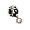 SILVER DEAL | Pandora Sterling Silver Dangle Charm - Bloom Gray Pearl