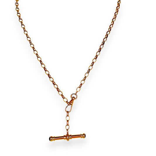 GOLD DEAL | 9ct (9K) Gold Vintage Luxe Belcher Chain with T Bar 44cm