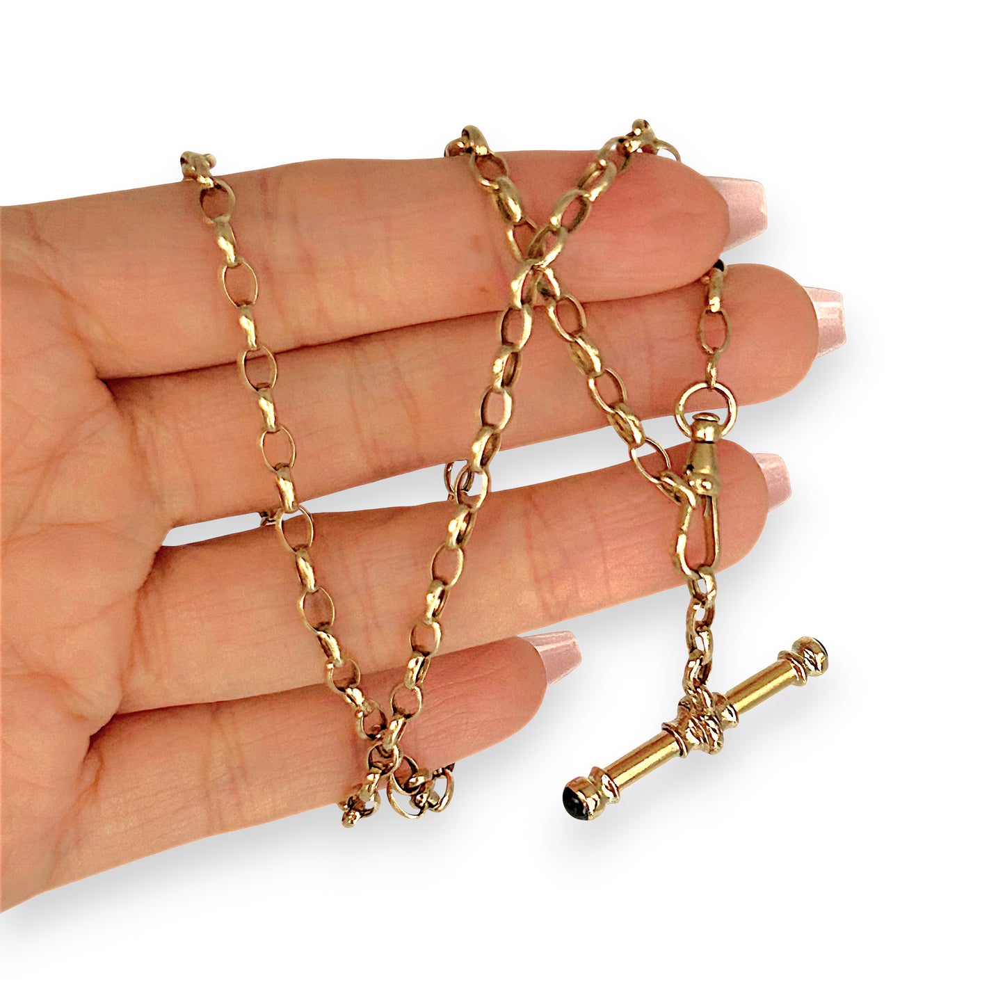 GOLD DEAL | 9ct (9K) Gold Vintage Luxe Belcher Chain with T Bar 44cm