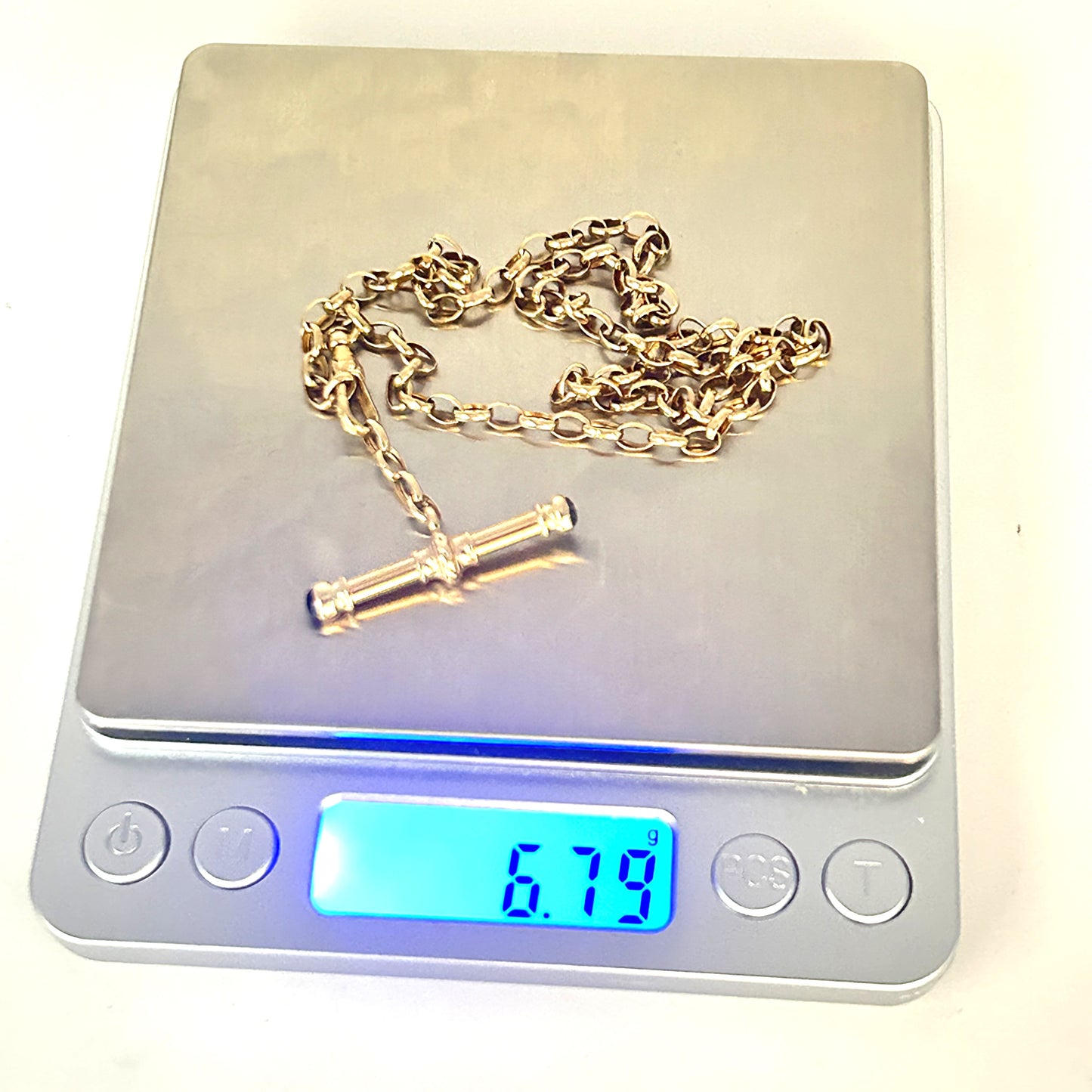 GOLD DEAL | 9ct (9K) Gold Vintage Luxe Belcher Chain with T Bar 44cm