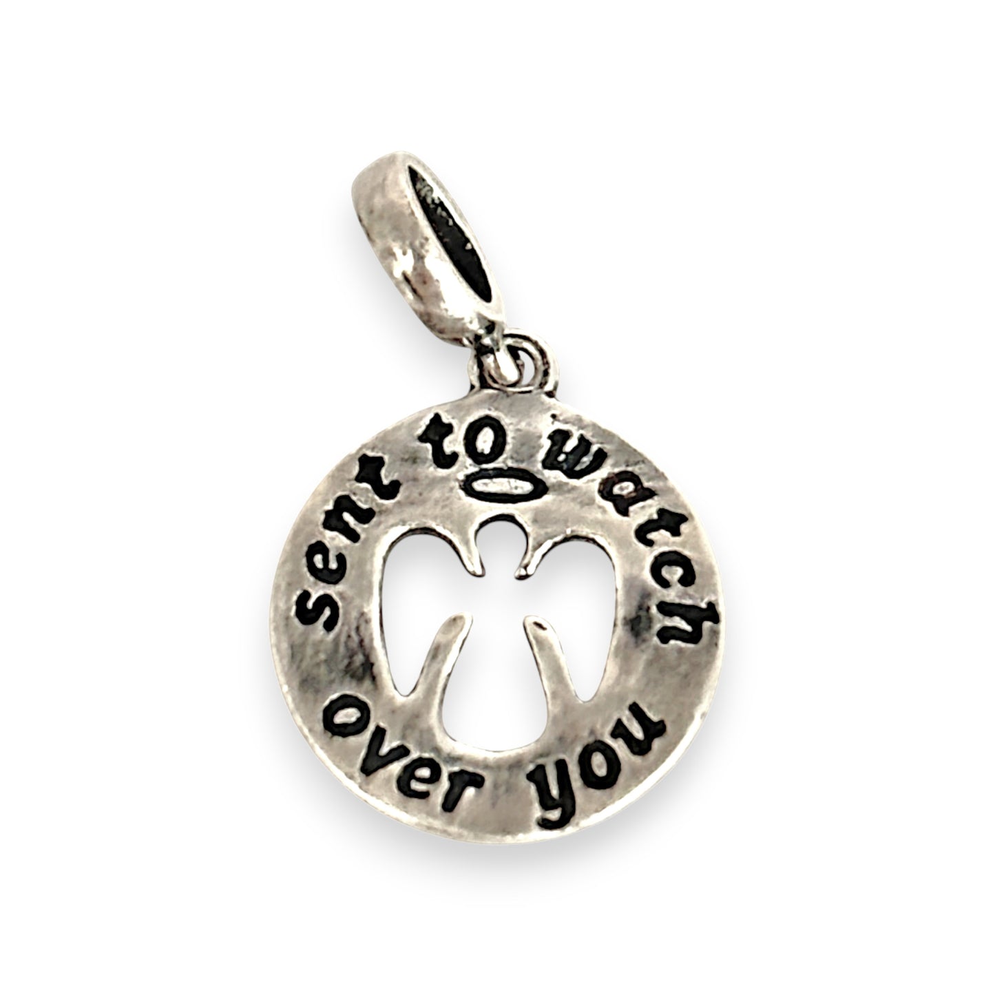 SILVER DEAL | Sterling Silver Dangle Charm - Guardian Angels