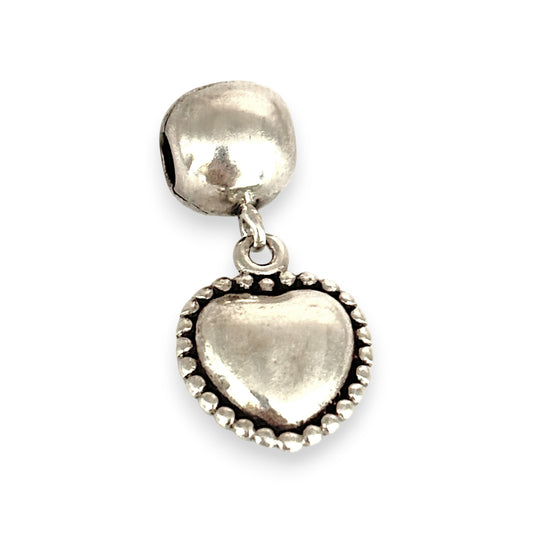 SILVER DEAL | Pandora Sterling Silver Dangle Clip Charm - Mi Amor Black Onyx Heart