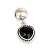 SILVER DEAL | Pandora Sterling Silver Dangle Clip Charm - Mi Amor Black Onyx Heart