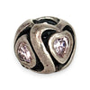 SILVER DEAL | Chamilia Sterling Silver Bead Charm - Heart with Pink CZs