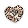 SILVER DEAL | E & R Sterling Silver Openwork Charm - Whispers of Love Heart
