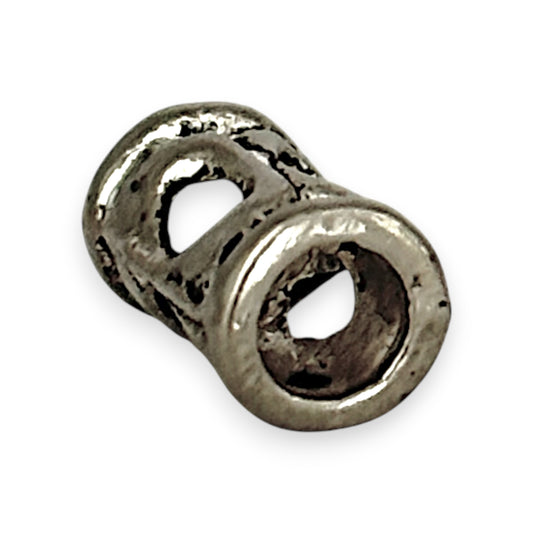 SILVER DEAL | Sterling Silver Spacer Bead Charm - Minimalist Tunnel