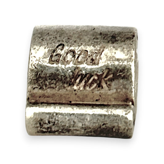 SILVER DEAL | Pandora Sterling Silver Band Bead Charm - Good Luck Scroll