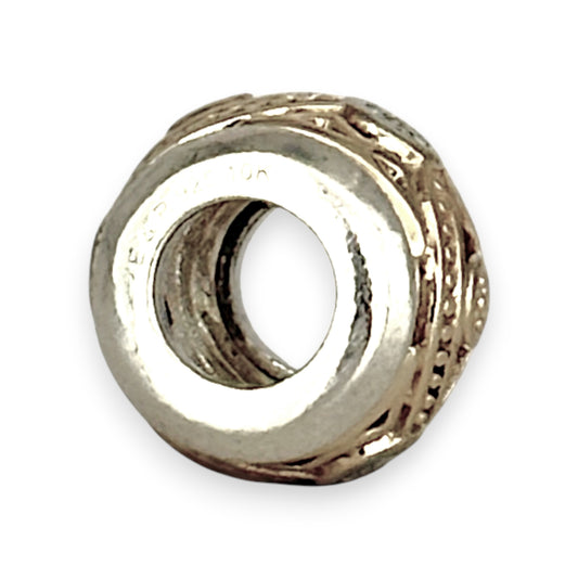 SILVER DEAL | E&R 10ct (10k) Gold and Silver Two Tone Openwork Bead Charm - Radiant Sun