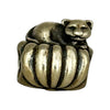 SILVER DEAL | Pandora Sterling Silver Bead Charm - Cozy Cat on Pillow