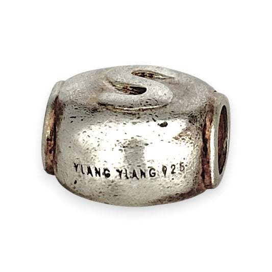 SILVER DEAL | Ylang Ylang Sterling Silver Bead Charm - Letter S