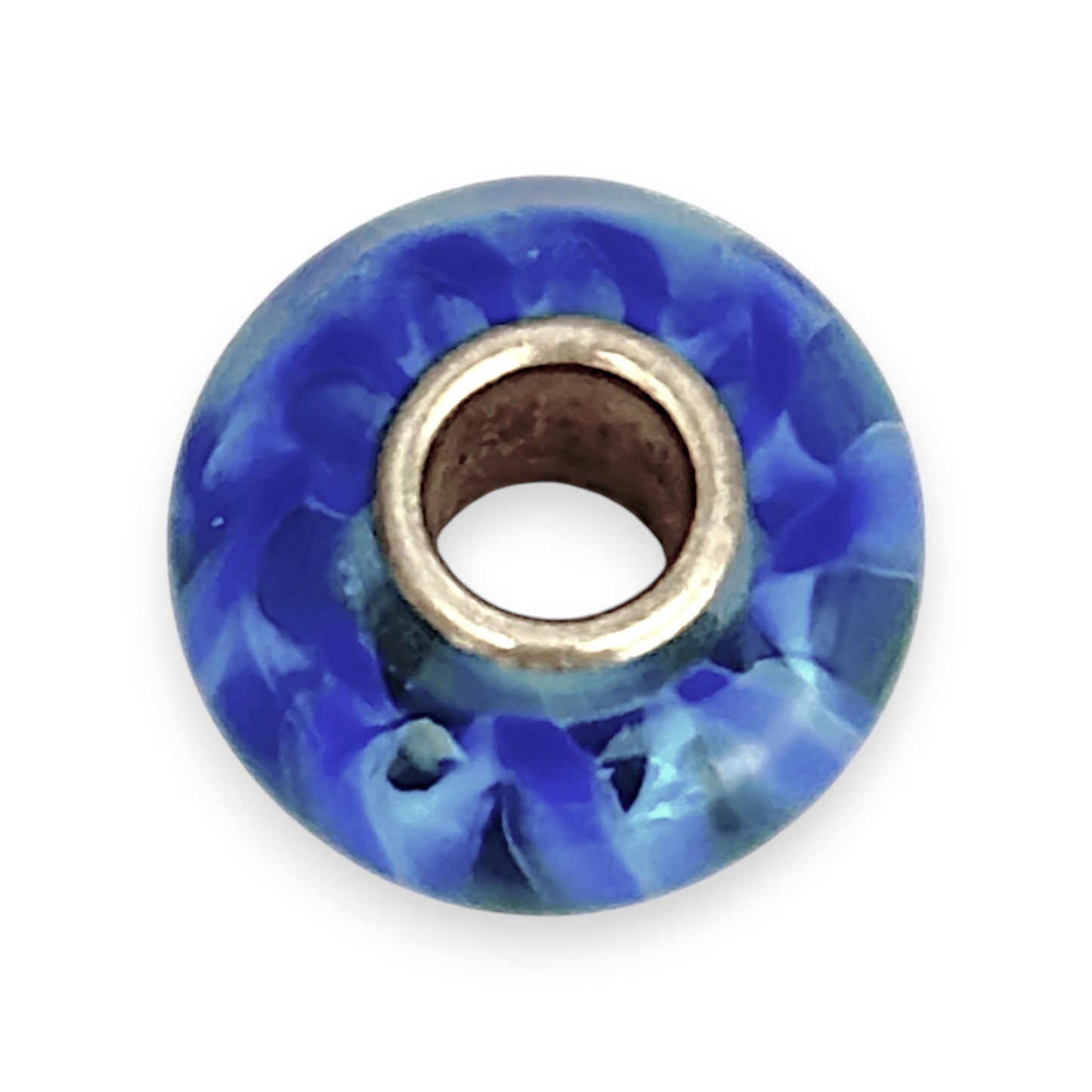 SILVER DEAL | Sterling Silver Murano Charm - Ocean Whirl