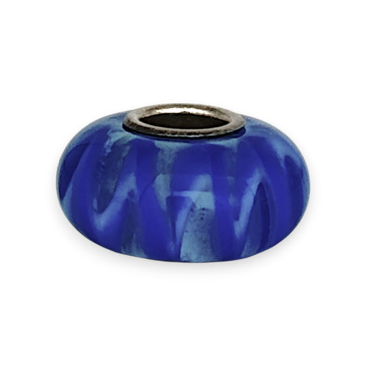 SILVER DEAL | Sterling Silver Murano Charm - Ocean Whirl