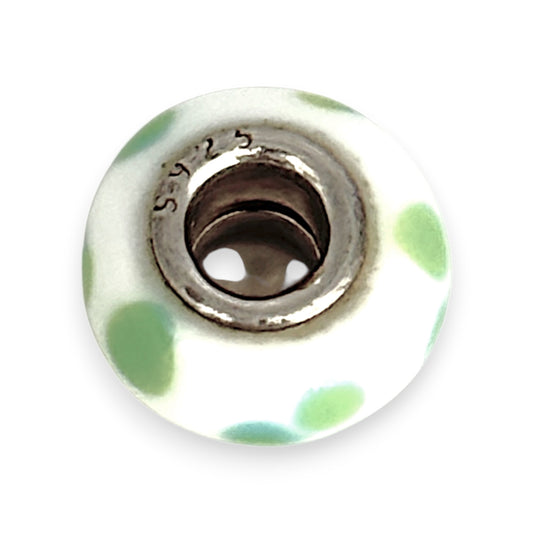 SILVER DEAL | Sterling Silver Murano Charm - Mint Pop