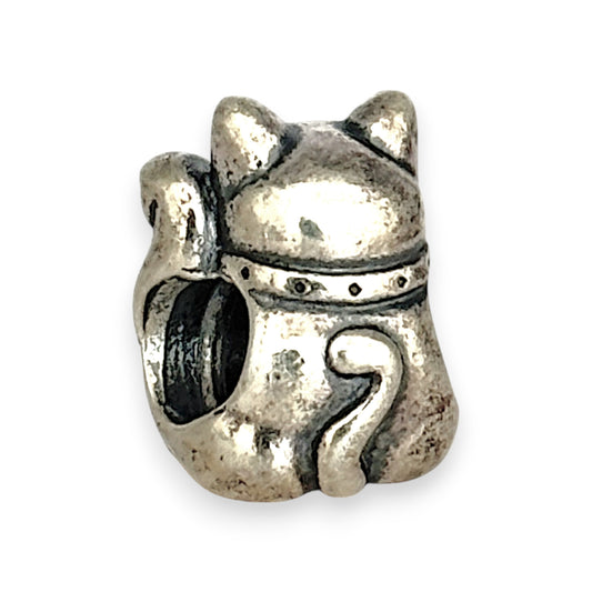 SILVER DEAL | Pandora Sterling Silver Bead Charm - Lucky Cat