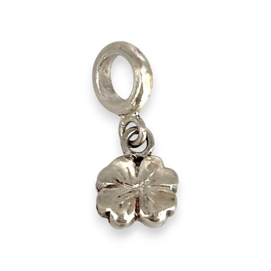 SILVER DEAL | Sterling Silver Dangle Charm - Four Leaf Clover