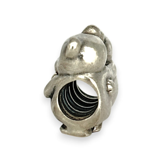 SILVER DEAL | Pandora Sterling Silver Bead Charm - Bear Hug with Golden Heart
