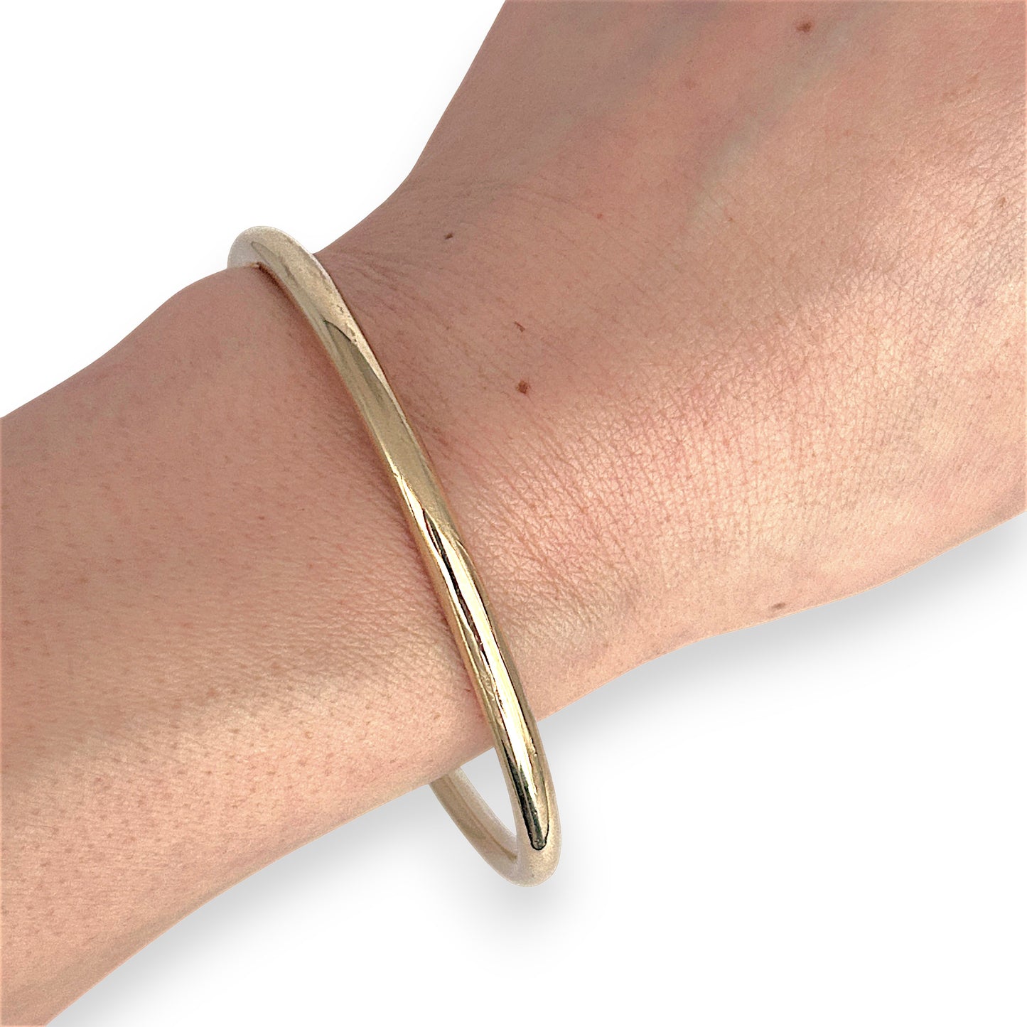 GOLD DEAL | 9ct (9K) Gold Minimalist Halo Bangle 63.7mm