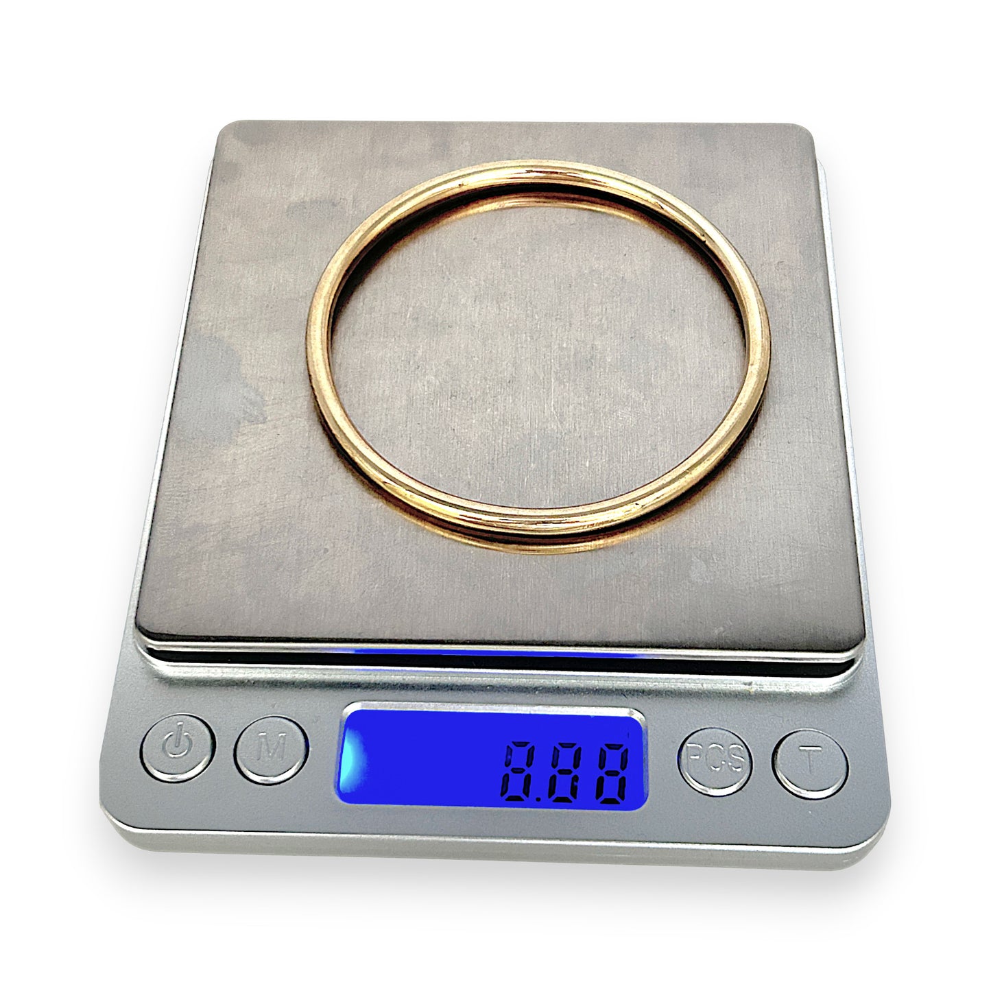 GOLD DEAL | 9ct (9K) Gold Minimalist Halo Bangle 63.7mm